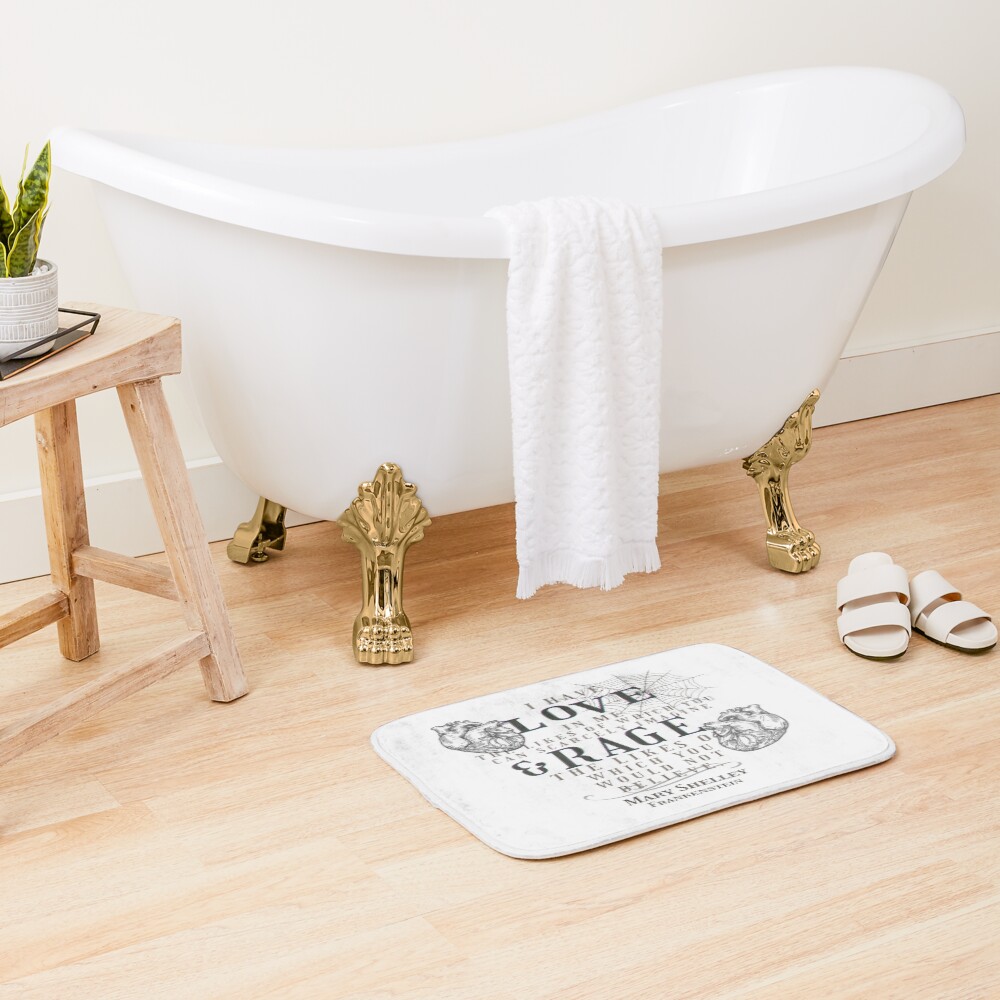 Mary Shelley Frankenstein Love And Rage Bath Mat - Image 2