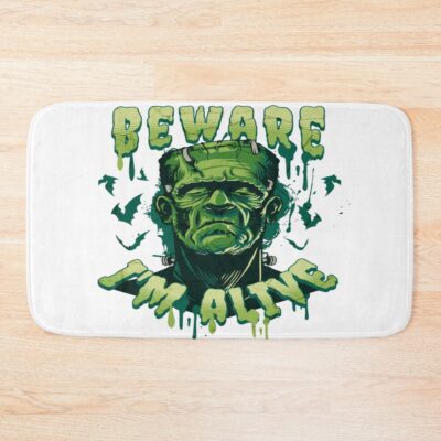 Horror Frankenstein Is Still Alive Bath Mat