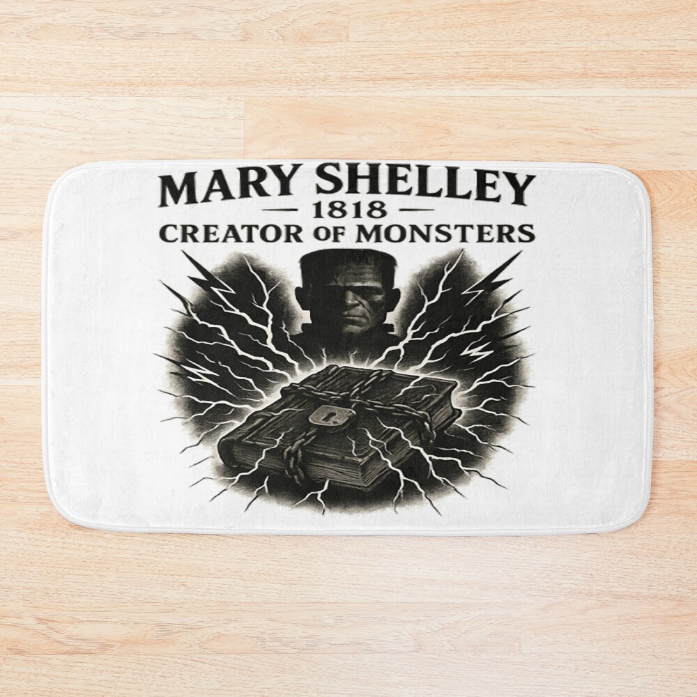 Mary Shelley Frankenstein Legacy Design Bath Mat