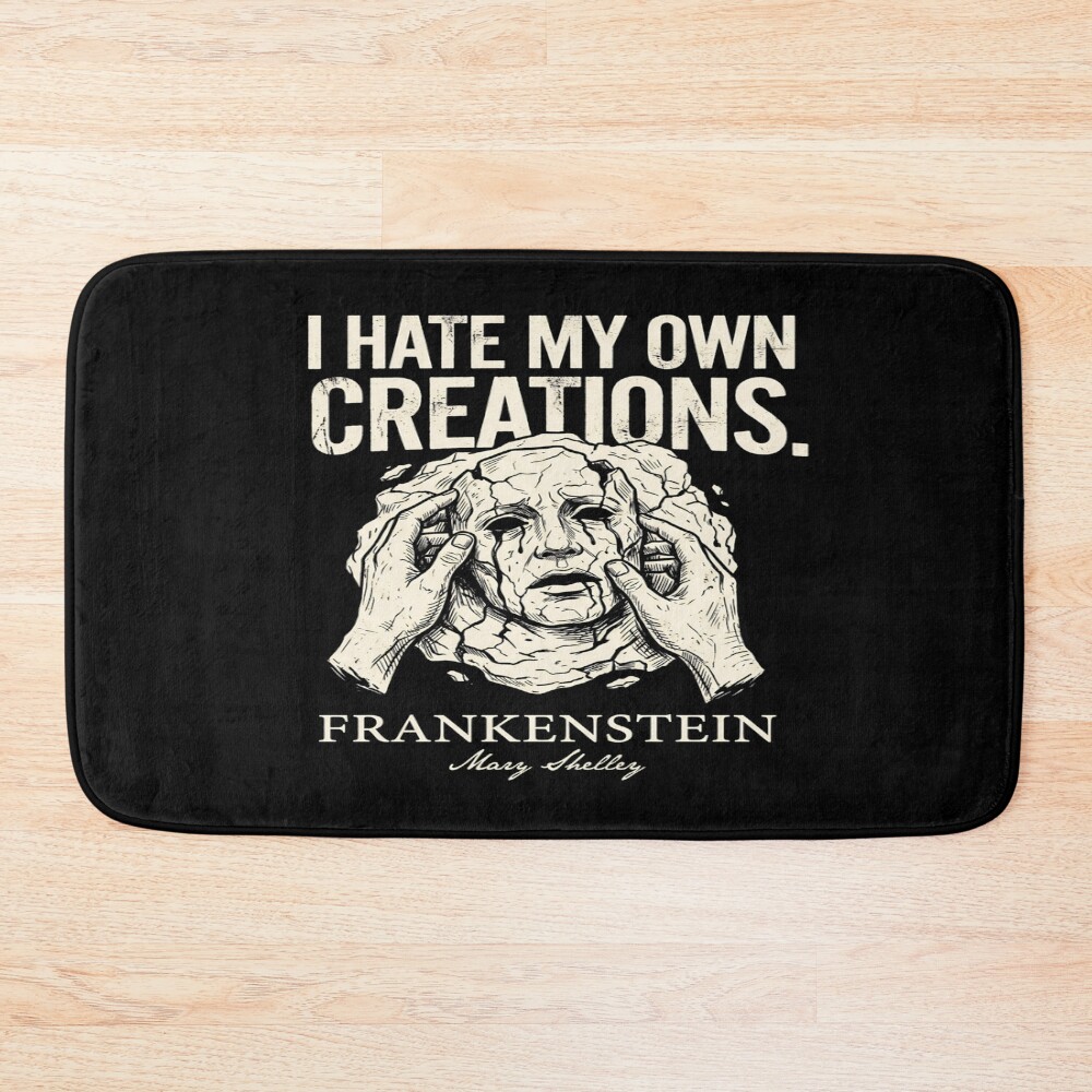 Frankenstein I Hate My Own Creations Bath Mat