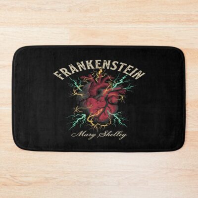 Frankenstein Anatomical Heart Lightning Bath Mat