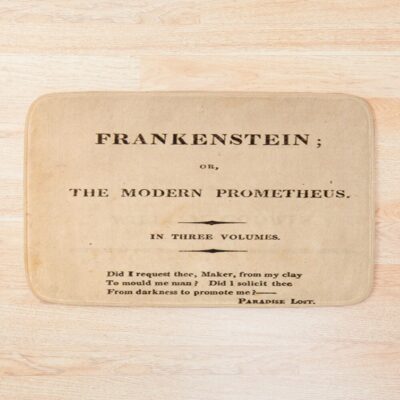 Frankenstein Title Page Vintage Bath Mat