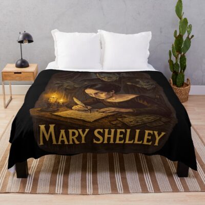 Mary Shelley Last Chapter Gothic Quote Throw Blanket