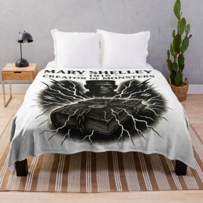 Mary Shelley Frankenstein Legacy Design Throw Blanket