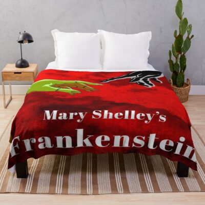 Frankenstein Gothic Monster Design Throw Blanket