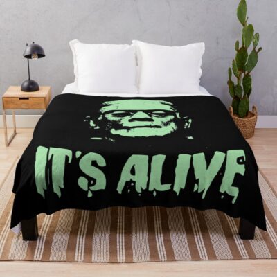 Frankenstein Classic Horror Style Throw Blanket