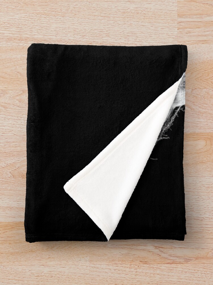 Thoughtful Frankenstein Black And White Throw Blanket - Image 2