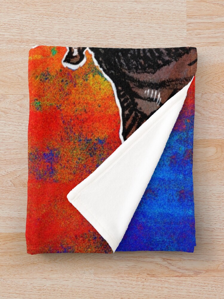 Frankenstein’s Monster Gothic Art Throw Blanket - Image 2