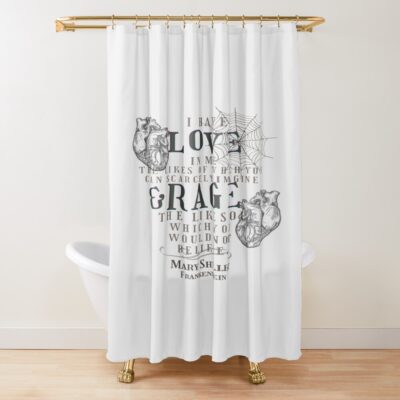 Mary Shelley Frankenstein Rage Shower Curtain