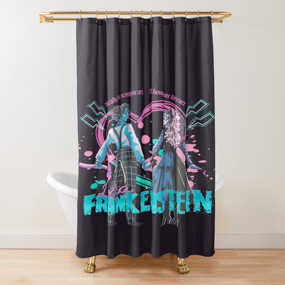 Lisa Frankenstein 80s Aesthetic Shower Curtain