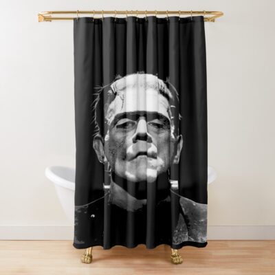 Frankenstein Monster Portrait Shower Curtain