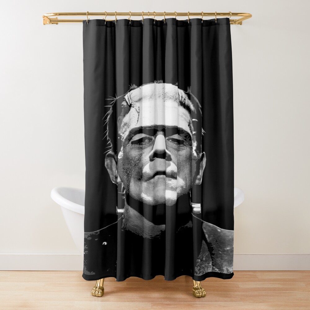 Frankenstein Monster Portrait Shower Curtain