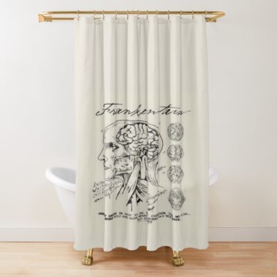 Frankenstein Creature Anatomy Shower Curtain