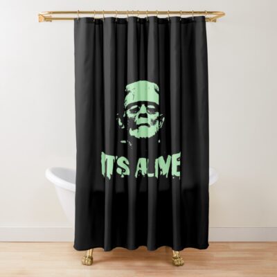 Frankenstein Gothic Logo Shower Curtain