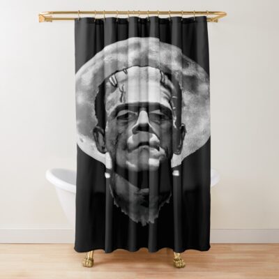 Frankenstein Moon Gothic Shower Curtain