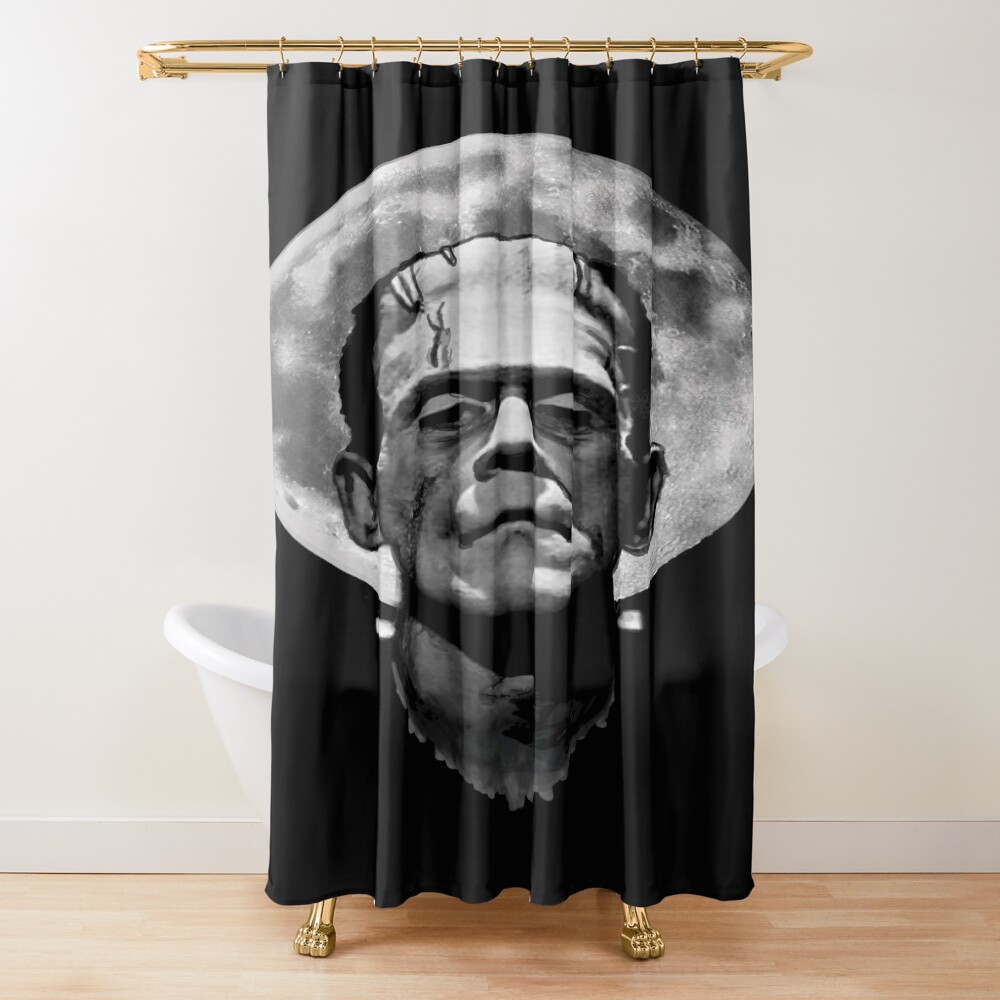 Frankenstein Moon Gothic Shower Curtain