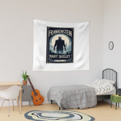 Frankenstein Book Cover Vintage Tapestry