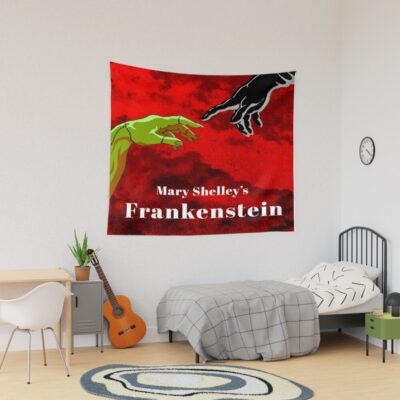 Frankenstein Gothic Monster Design Tapestry