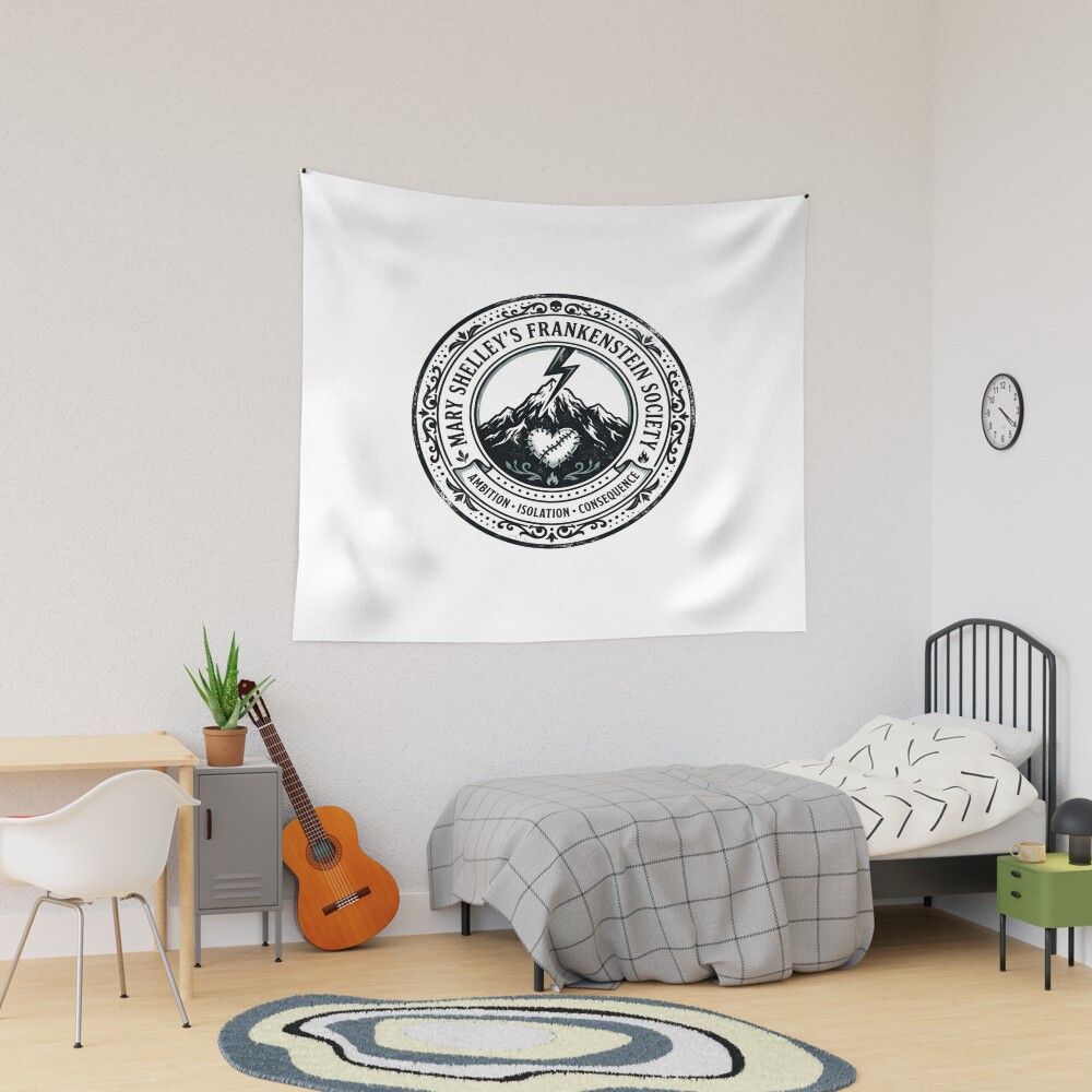 Mary Shelley Frankenstein Society Quote Tapestry