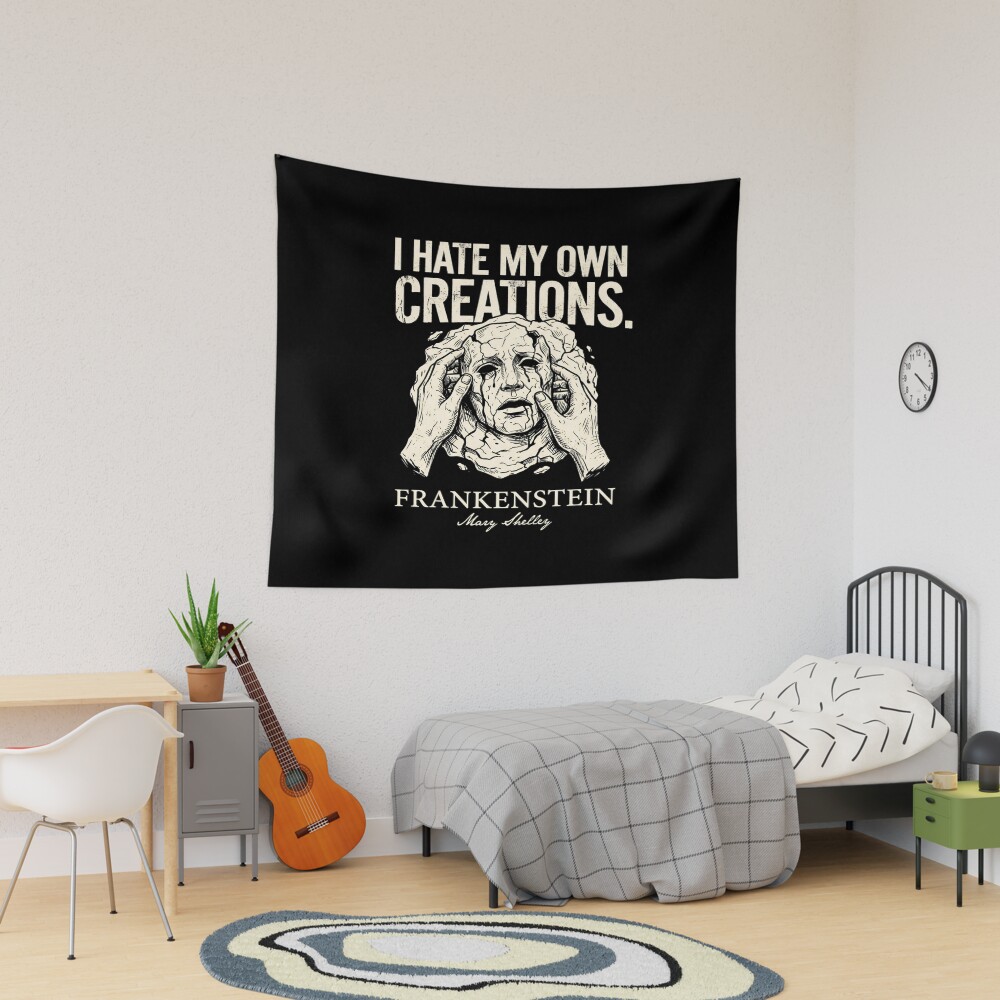 Frankenstein I Hate My Own Creations Tapestry