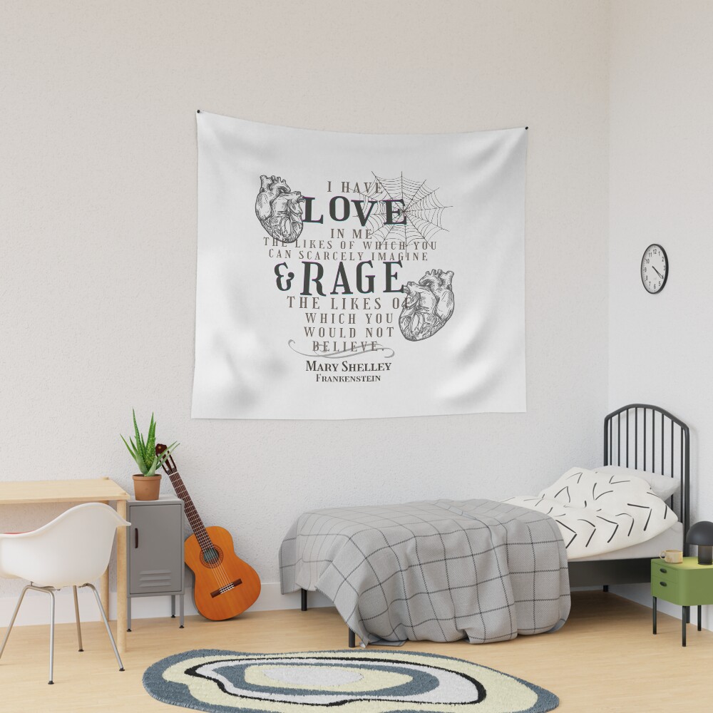 Mary Shelley Frankenstein Love And Rage Tapestry