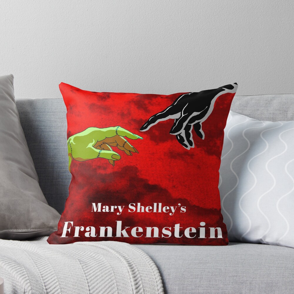 Frankenstein Gothic Monster Design Throw Pillow