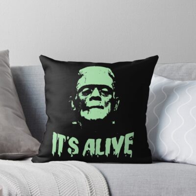 Frankenstein Classic Horror Style Throw Pillow