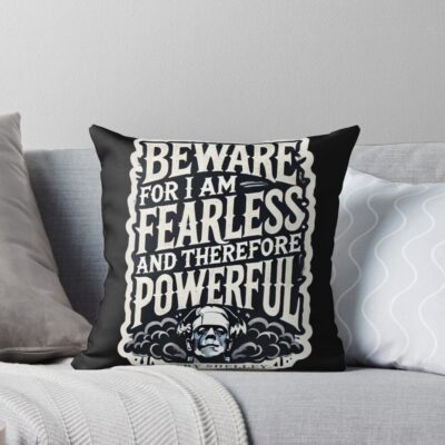 Frankenstein Quote Literary Style Throw Pillow
