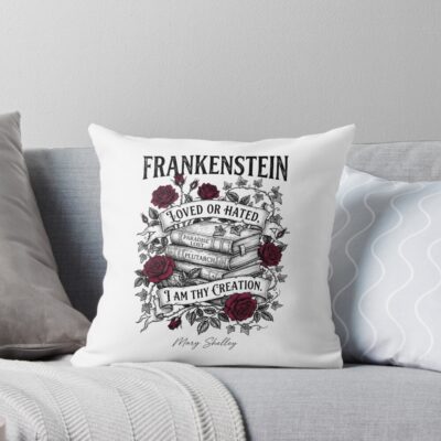 Frankenstein Thy Creation Quote Throw Pillow