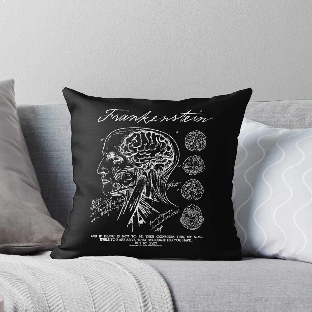 Frankenstein 2025 Horror Style Throw Pillow