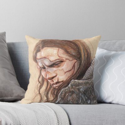 Frankenstein’s Creature Gothic Horror Art Throw Pillow